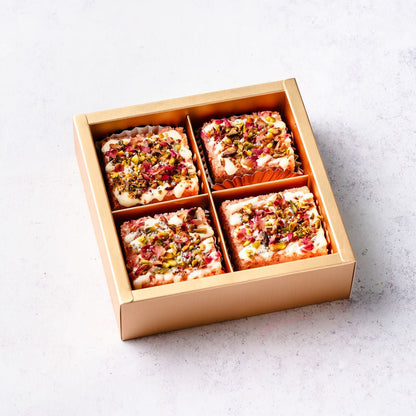 Rose Pistachio Cake (Eggless)