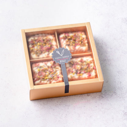 Rose Pistachio Cake (Eggless)