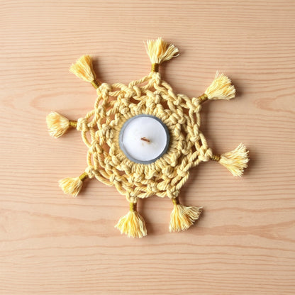Handmade Macramé Tealight Holder