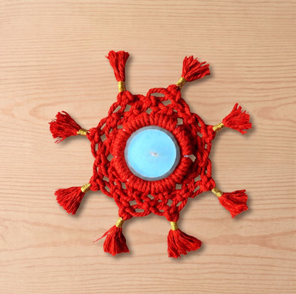 Handmade Macramé Tealight Holder