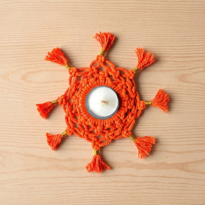 Handmade Macramé Tealight Holder